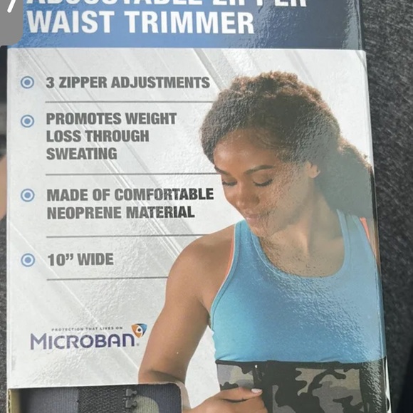 Adjustable Waist Trimmer 10” W 28” - 36” Camo Print Microban Neoprene 3 Zipper - Picture 12 of 12